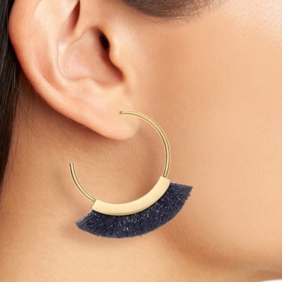 Madewell fringe hoop earrings Clearance